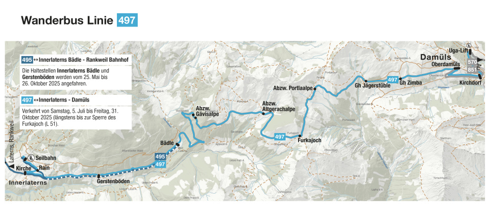 Kartenauszug Linienverlauf